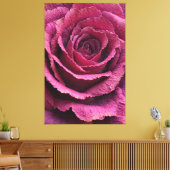 Pink Rose Close-Up Texture Abstract Wall Art キャンバスプリント (インサイチュ (リビング))