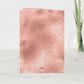 Pink Rose Cupcake Gold Glam Glitter Birthday カード (裏面)