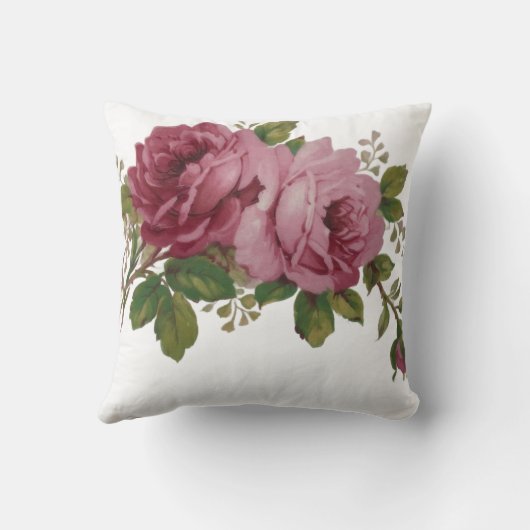 Pink Rose Elegance  クッション (裏面)