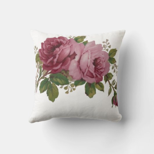 Pink Rose Elegance  クッション (裏面)