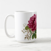 Pink Rose Elegance コーヒーマグカップ (左)