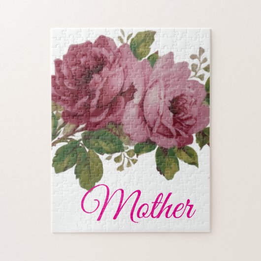 Pink Rose Elegance  ジグソーパズル (縦)