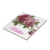 Pink Rose elegance Ceramic Tile タイル (側面)