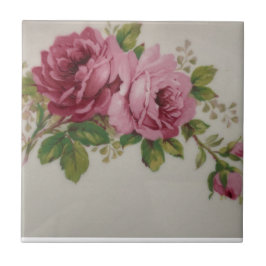 Pink Rose elegance Ceramic Tile タイル