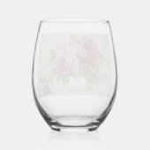 Pink Rose Elegance Drinkware Set ステムなしワイングラス (裏面)