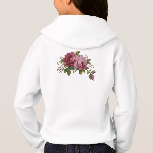Pink Rose Elegance Hoodie (裏面)