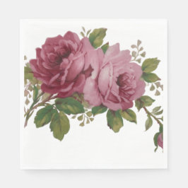 Pink Rose Elegance Paper Napkin  スタンダードランチョンナプキン