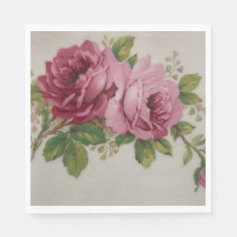 Pink Rose Elegance Paper Napkin  スタンダードランチョンナプキン