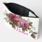 Pink Rose Elegance Print Cut Sew Bag アクセサリーポーチ (見開き)