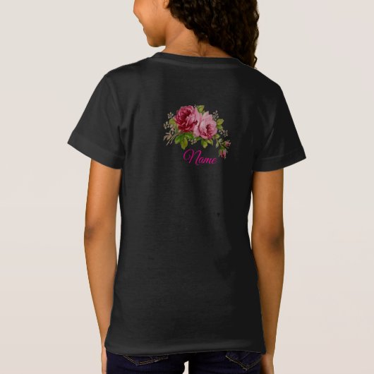 Pink Rose Elegance  Tシャツ (裏面)