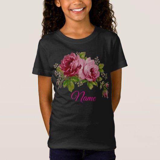 Pink Rose Elegance  Tシャツ (正面)