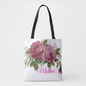 Pink Rose Elegance Tote トートバッグ (正面)