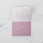 Pink Rose Enchanted Forest Foil Holiday Card カード (内部)