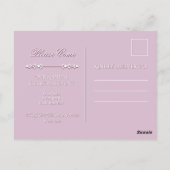 Pink Rose Enchanted Forest Holiday Letter Card ポストカード (裏面)