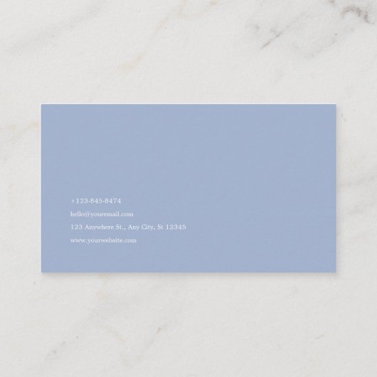 Pink Rose Floral and Celestial Twilight Mountain 名刺 (裏面)