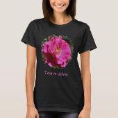 Pink Rose Floral Personalized Tシャツ (正面)