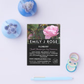 Pink Rose, Florist, Floristry Advertising チラシ (シングル)
