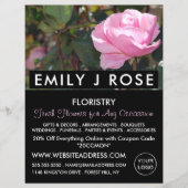 Pink Rose, Florist, Floristry Advertising チラシ (正面)