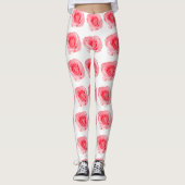 Pink Rose Flower レギンス (正面)