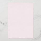 Pink Rose Gold Swirl Elegant Quinceanera  箔招待状 (裏面)