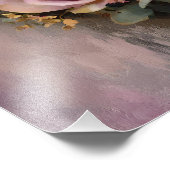 Pink Rose Heart Floral Painterly Botanica フォトプリント (角)