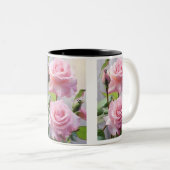 Pink Rose & Hummingbird Mug-Delicate Nature Charm. ツートーンマグカップ (正面右)
