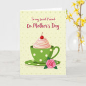 Pink Rose Mothers Day Friend Card カード (黄色い花)
