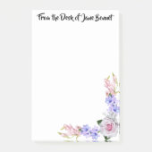 Pink Rose Post-It Notesのデスクから ポストイット (正面)