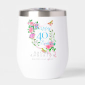 Pink Rose Ribbon 40th Birthday (正面)