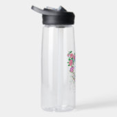 Pink Rose Ribbon 70th Birthday ウォーターボトル (右面)