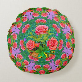 Pink Rose Rings  ラウンドクッション