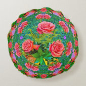 Pink Rose Rings  ラウンドクッション (裏面)