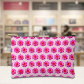Pink Rose Seamless Pattern Pouch アクセサリーポーチ