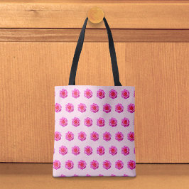Pink Rose Seamless Pattern Tote Bag トートバッグ