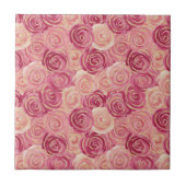 Pink Rose Swirl Glitter Seamless Pattern タイル (正面)