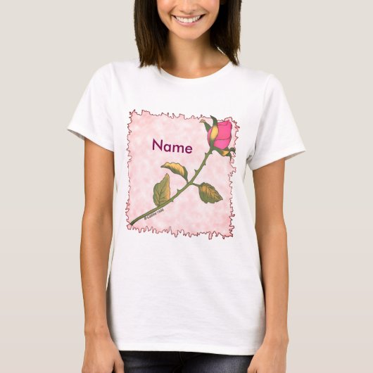 Pink Rose t-shirt Tシャツ (正面)