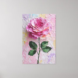 Pink Rose Texture Abstract Wall Art キャンバスプリント