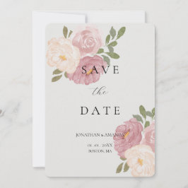 Pink Rose Wedding Save The Date セーブザデート