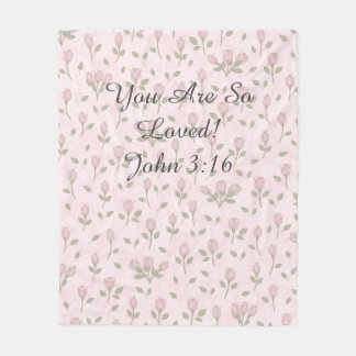 Pink Rosebud "You Are So Loved" Blanket フリースブランケット