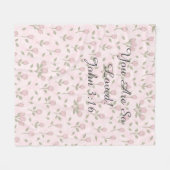 Pink Rosebud "You Are So Loved" Blanket フリースブランケット (正面(横))
