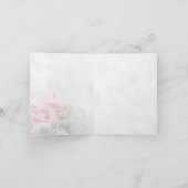 Pink Rosesの結婚サンキューカードと写真 サンキューカード (内部)