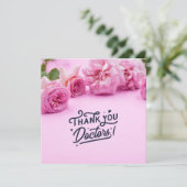 Pink rosesサンキューカードfor Doctor (スタンド正面)