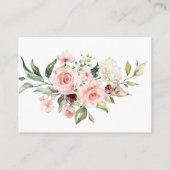 Pink RosesブライダルシャワーレジストリとQRコード エンクロージャーカード (裏面)