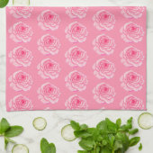 Pink roses キッチンタオル (折り畳み)