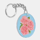 Pink roses キーホルダー (正面左)
