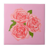 Pink roses タイル (正面)