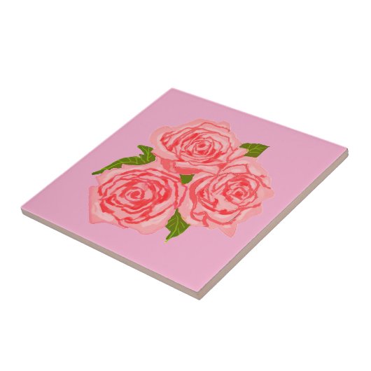 Pink roses タイル (側面)
