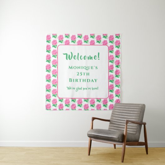 Pink Roses タペストリー (インサイチュ)