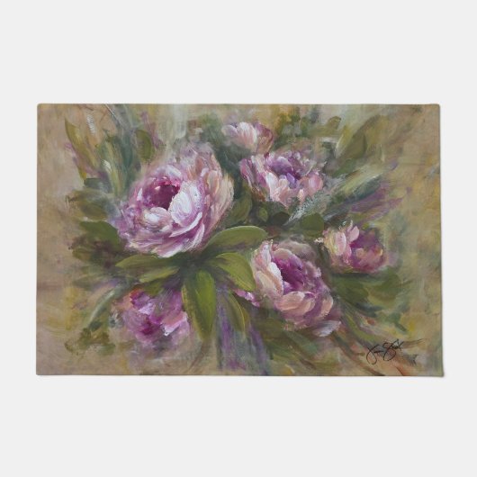 Pink Roses ドアマット (正面)