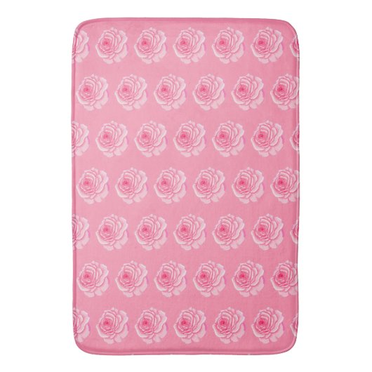 Pink roses バスマット (正面縦)